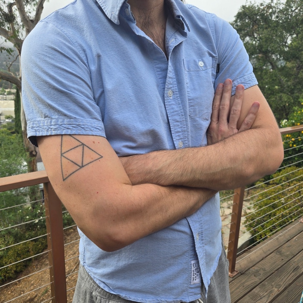 The Quiet Life Men’s Button-Up Shirt – Light Blue – Size M